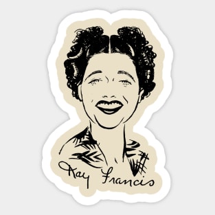 Kay Francis Caricature with signature from 1939 Sticker